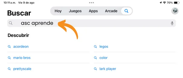 Instalación de la App en iPad - Paso 2