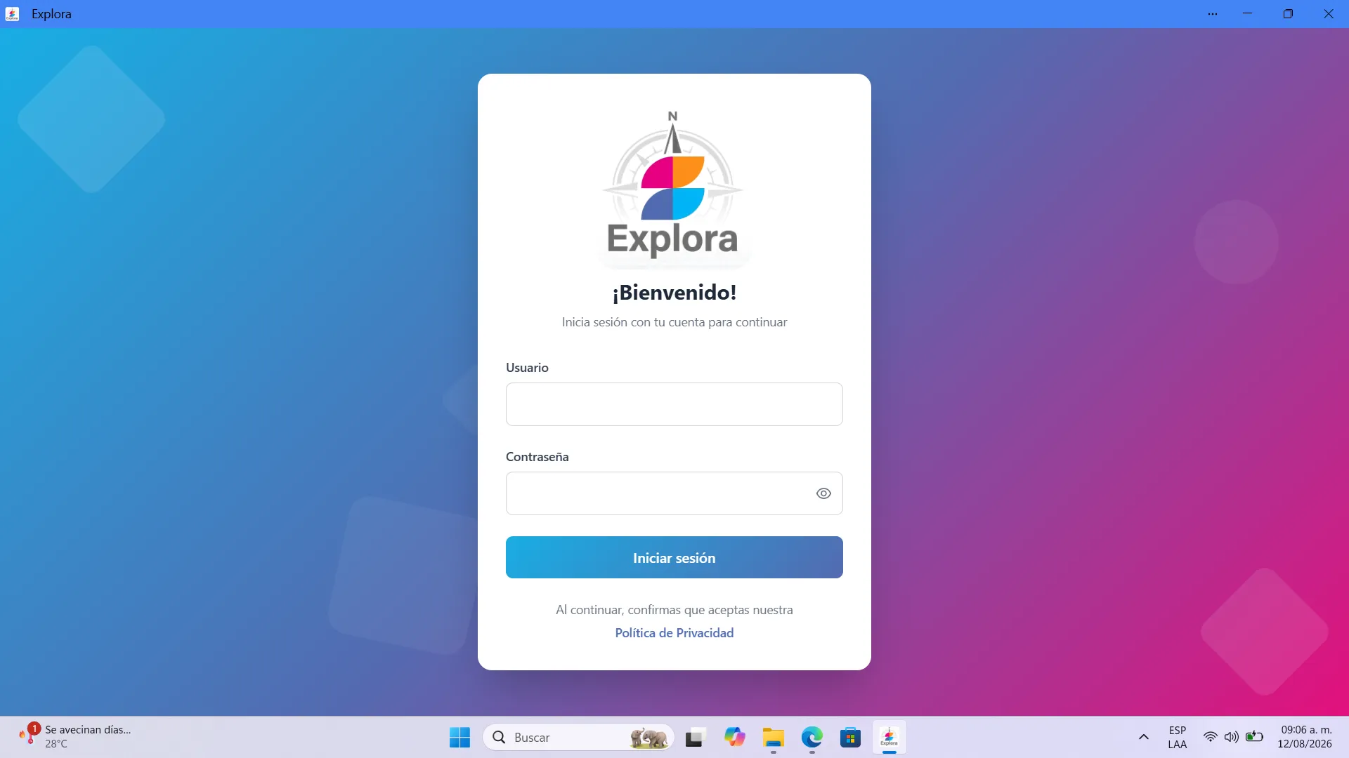 Abrir Explora e iniciar sesión — Explora en Windows con Microsoft Edge